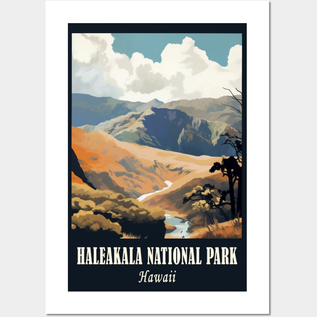 Haleakala National Park Travel Poster Wall Art by GreenMary Design